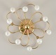 L'Art presents: 
Honsel 
Leuchten, 
Germany. 
Modernist 
wall/ceiling 
lamp in brass 
with ten arms.
