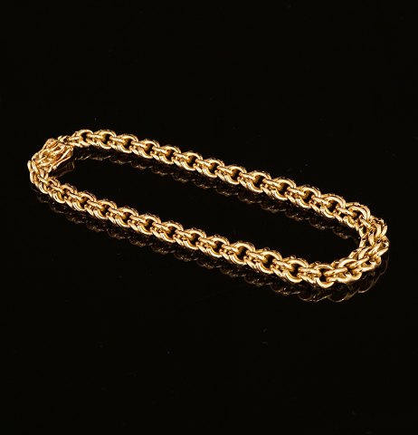 Bismarck bracelet, 8ct gold. L: 21cm. W: 20,4gr