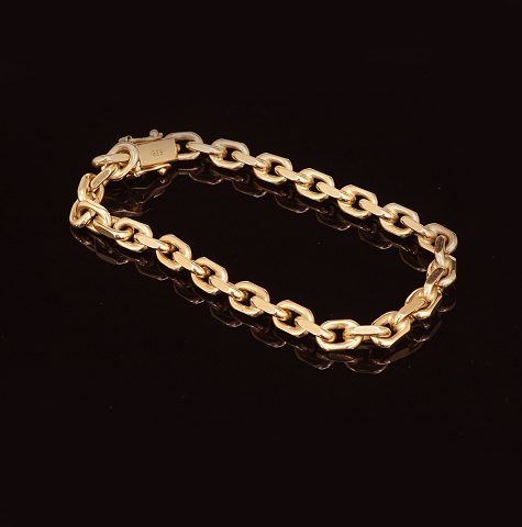 H. C Kauffmann, Kopenhagen: Anker Armband in 14kt 
Gold. L: 19,5cm. G: 22gr