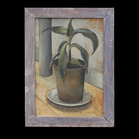 Axel Melskens, Denmark, 1894-1956, oil on canvas. 
Stillife, signed circa 1930. Visible size: 
37x25cm. With frame: 45x33cm