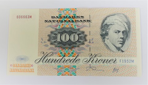 Dänemark. Banknote 100 kr 1995 F1. Uncirculated.