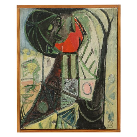 Mogens Balle, 1921-88, oil on canvas. Signed and 
dated 1955-56. Visible size: 39x31cm. With frame: 
41,5x33,5cm