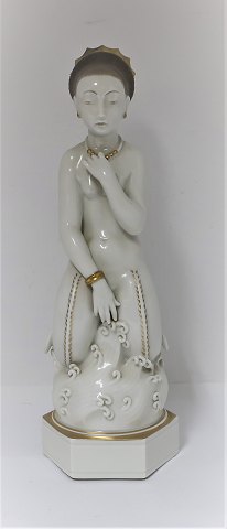 Königliches Kopenhagen. Porzellanfigur. Arno Malinowski. Meerjungfrau, Modell 
12459. (1 Wahl). Oben ist eine Reparatur. (siehe Foto)