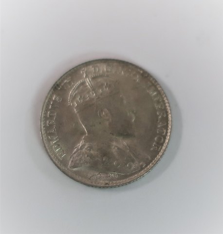 Kanada. Eduard VII. Silber 5 Cent 1907. Qualität (VF - EF).