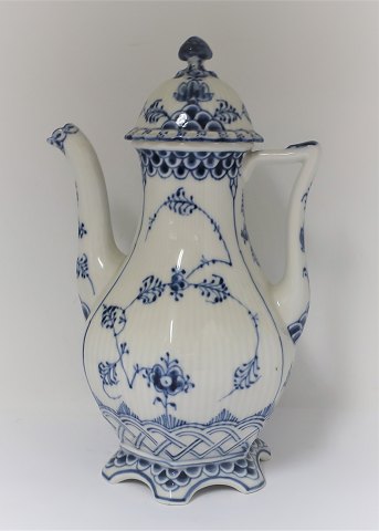Royal Copenhagen. Blue Fluted, Full lace. Coffee pot. Model 1202. Height 29 cm. 
(1 quality)