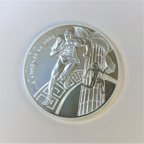 Frankreich. Olympiade 2004. Silbermünze 1½ Euro von 2003. Durchmesser 38 mm.