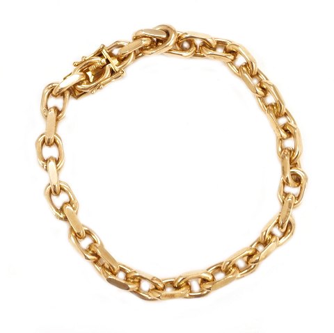 8kt gold Anchor bracelet. W: 27gr. L: 20,5cm
