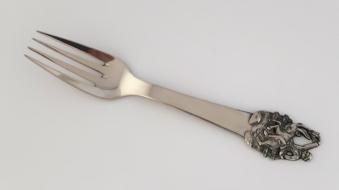 H. C. Andersen fairy tale. Child fork. Silver cutlery. Clumsy Hans. Silver 
(830). Length 15 cm