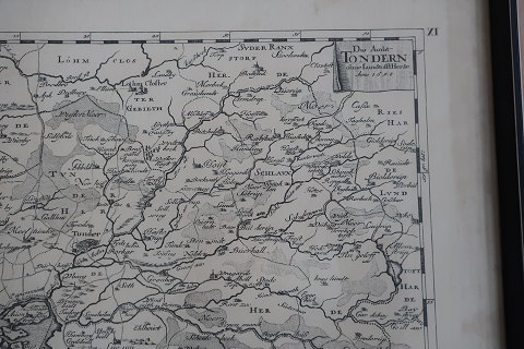 Landkort Tønder
"Der Amt Tondern ohne LundtofftHerde"
1648
H: 52cm
B: 64cm
Mit Rahmen
In gutem Stande