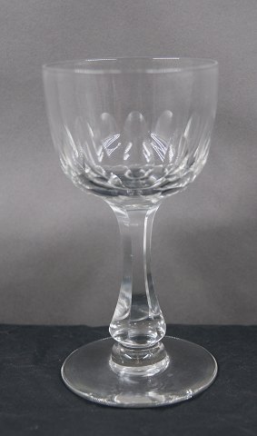 Derby glas med sleben stilk. Hvidvinsglas med klar kumme 13cm