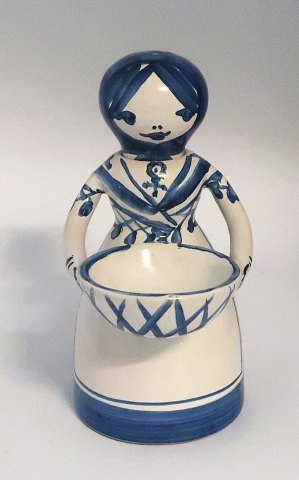 Lars Syberg ceramic figure. Blue. Salt and pepper. Height 16.5 cm