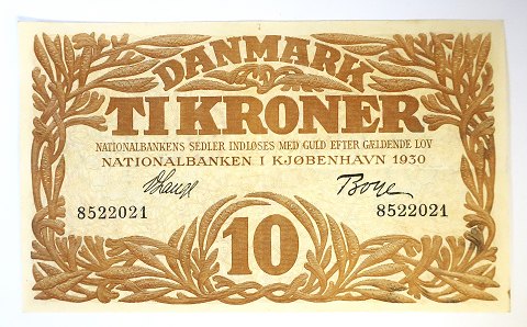 Dänemark. Banknote DKK 10 1930.