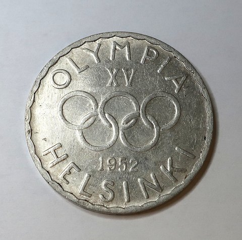 Finnland. Silber 500 Mark 1952. Olympiade Helsinki
