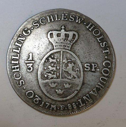 Dänemark. Christian VII. 1/3 speciedaler 1788.