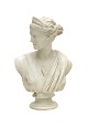 Aabenraa Antikvitetshandel präsentiert: Marmorbuste zeigend die Göttin Artemis / Diana.