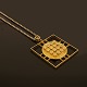Bent Exner, Denmark, Necklace 18kt gold and sterlingsilver. L: 70cm