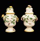 A pair of 18th faience lidded vases. Signed Eckernförde, Schleswig-Holstein, 
Northgermany 1765-68. H: 24cm
