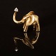 Ole Lynggaard, Copenhagen: A 14kt gold elephant snap. Stamped. Size: 2x2,8cm. W: 
10,9gr