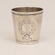 A small early 19th century silver cup by Søren Christensen, Varde, Denmark. H: 
6,5cm. W: 74gr
