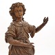 A very large wood cut Baroque statue. Germany circa 1700-20. H: 150cm. W: 56cm. 
D: 41cm