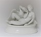 Dahl Jensen. White porcelain figure. Leda and the swan. Model 1037. Length 22 
cm. Height 18 cm. (1 quality)