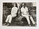 Jackie Kennedy and Lord Harlech, William David 
Ormsby-Gore, in Cambodia in the 1960s - vintage 
black and white photo, gelatin silver from 1967-68