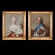 Ein Paar Adelsporträts von Frederik V und Königin ...