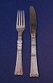 Rigsmönster Danish silver flatware, setting 
luncheon cutlery of 2 pieces