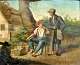 Pegasus – Kunst 
- Antik - 
Design 
presents: 
German 
artist (19th 
century): Farm 
exterior with 
two wandering 
men ...