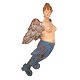 Aabenraa 
Antikvitetshandel 
presents: 
Large 
woodcut 
figurehead in 
the shape of a 
mermaid with 
wings. Northern 
...