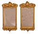 Pair of Northgerman gilt Rococo mirrors circa 1760. H: 65cm. W: 35cm