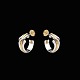 Bestik.dk presents: Georg Jensen 18k White and Yellow Gold Earrings #1488 - MAGIC
