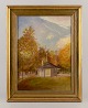 L'Art presents: 
Jeppe 
Madsen-Ohlsen 
(b. 1891), well 
listed Danish 
painter.
Oil on canvas.
Motif of 
pavilion ...