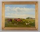 L'Art presents: 
Niels 
Christiansen 
(1873-1960), 
Danish painter.
Oil on canvas.
Horses and 
geese in a 
Danish ...