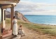 Dansk 
Kunstgalleri 
presents: 
"2 women 
in summer 
dresses at 
Länstrup beach, 
beautiful 
painting in 
almost perfect 
...