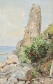 Pegasus – Kunst 
- Antik - 
Design 
presents: 
Winther, 
Frederik Julius 
August (1853 - 
1916) Denmark: 
A rocky coast.