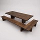 Plank Table 
With Bench - 
Black Oiled 
Solid Oak - ...