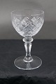 Christiansborg Danish crystal glassware with faceted stem. Port wine glasses 10cm