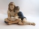 Königliches 
Kopenhagen. 
Porzellanfigur. 
Lesende Kinder. 
...