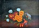 Pegasus – Kunst 
- Antik - 
Design 
præsenterer: 
Dansk 
kunstner (19. 
årh.) 
Opstilling med 
blomsterbuket 
på et bord.