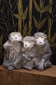 Royal 
Copenhagen 
porcelain 
figurine of 3 
monkeys, design 
...