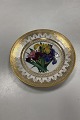 Danam Antik presents: Royal Copenhagen Antique Plate with Flower Motif and gold. Signed by Christian Klein from ...