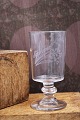 Fine old mouth-blown French souvenir wine glass with ...