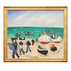Aabenraa Antikvitetshandel präsentiert: Jens Søndergaard, 1895-1957, Öl auf Leinen, Motiv mit Fischern und ...
