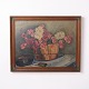 Ölgemälde auf Leinwand mit Blumenmotiv Signiert 1922