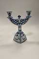Royal Copenhagen Blue Fluted Full Lace Two-Armed ...