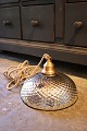 Rare, large antique 19th century ceiling lamp in waffled ...
