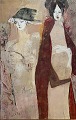 "Composition with women" Acrylic painting on canvas.