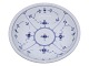 Blue Fluted PlainLarge and rare round bowl 26.7 cm.