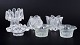 Set of six Scandinavian tea light holders.